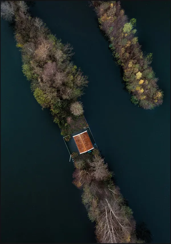 The rustic cabin