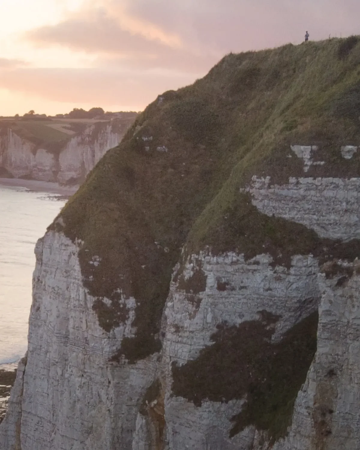 Detail of Sunrise behind the cliffs