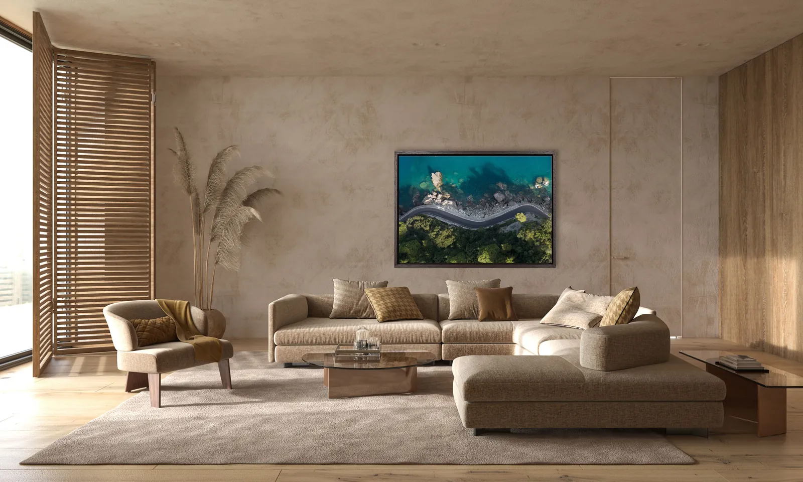 Drone print van DRONEMASTER in een interieur